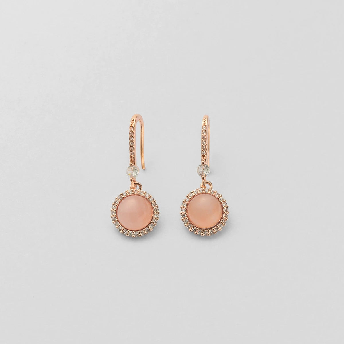 ローズクォーツ(紅水晶)ピアス