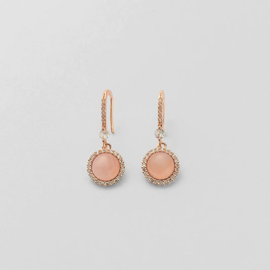 ローズクォーツ(紅水晶)ピアス
